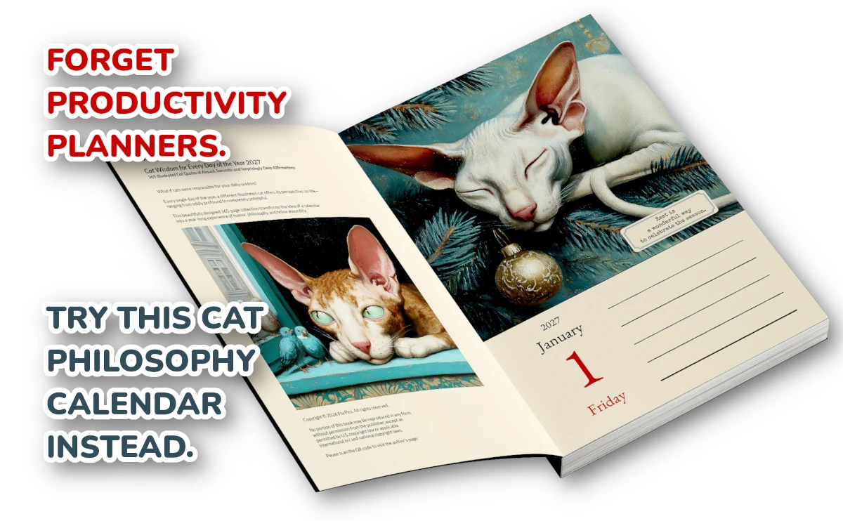 Cat Wisdom for Every Day of the Year 2027 - First Page, 1st January 2027