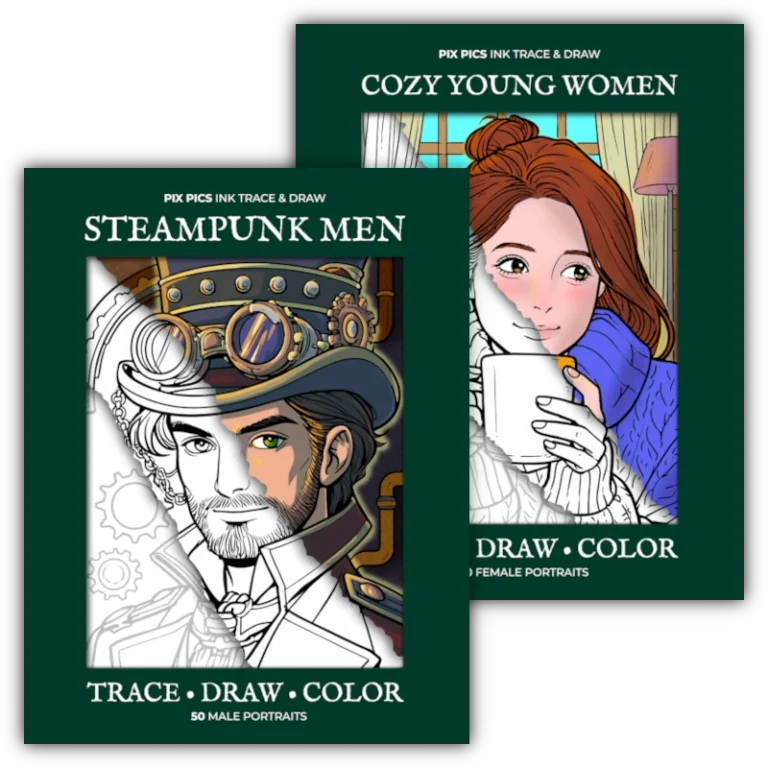 Pix Pics Ink Trace & Draw book series