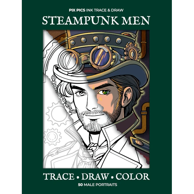 Steampunk Men, the first book in the Pix Pics Ink Trace & Draw series